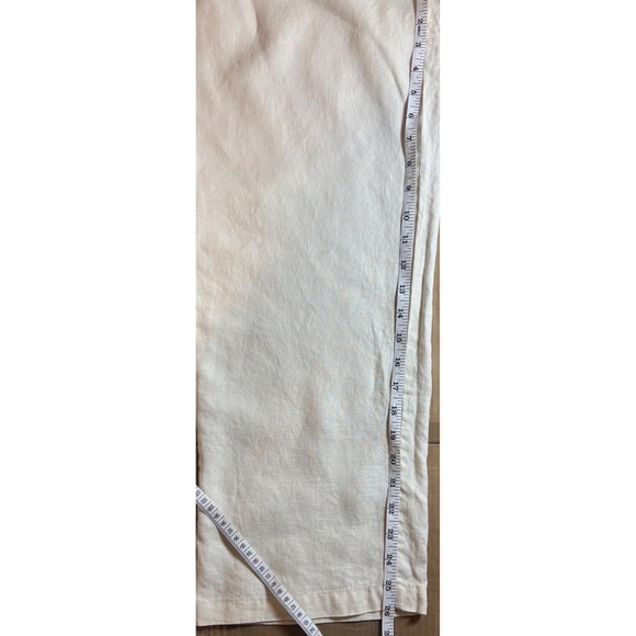House of Harlow 1960 Cream Linen Paperbag Waist Wide Leg Boho Pants Size S - Picture 6 of 8